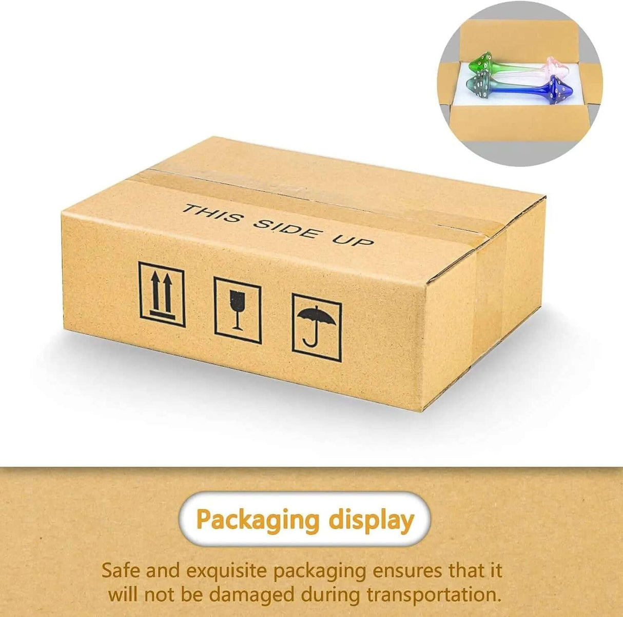 Deluxe Set of 4 Decorative Mushroom-Shaped Glass Self-Watering Spikes for Indoor and Outdoor Plants-Allen Cozy Haven Store