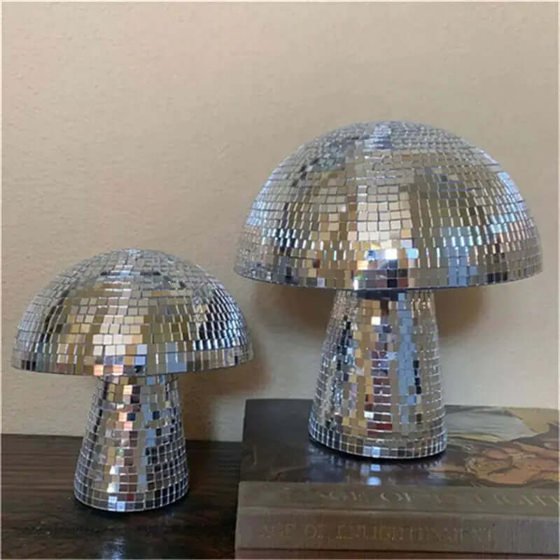 Disco Ball Mushroom - Mirrored Glass Home Décor Accent-Allen Cozy Haven Store