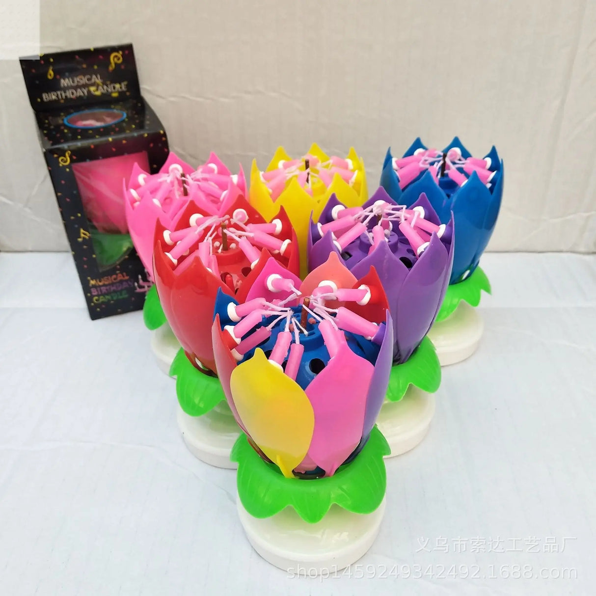 Double Lotus Flower Electronic Music Candle Allen Cozy Haven Store