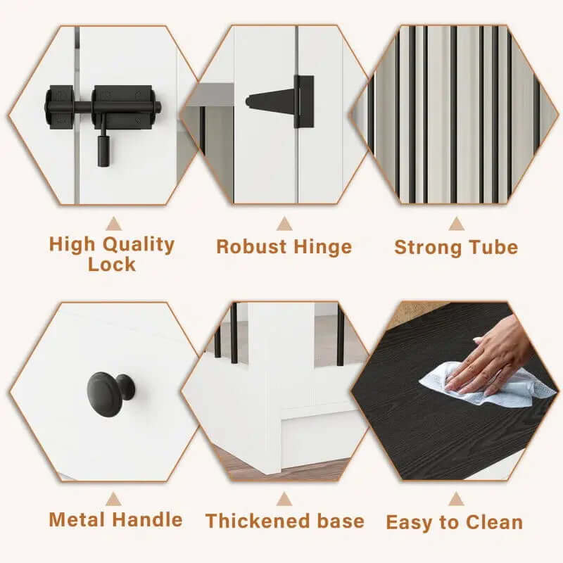 Egina Wooden Furniture Storage Crate with Single Door-Allen Cozy Haven Store