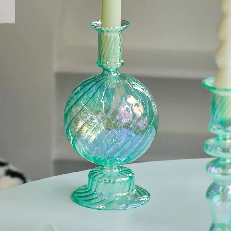 Elegant Glass Taper Candle Holders for Decor Allen Cozy Haven Store