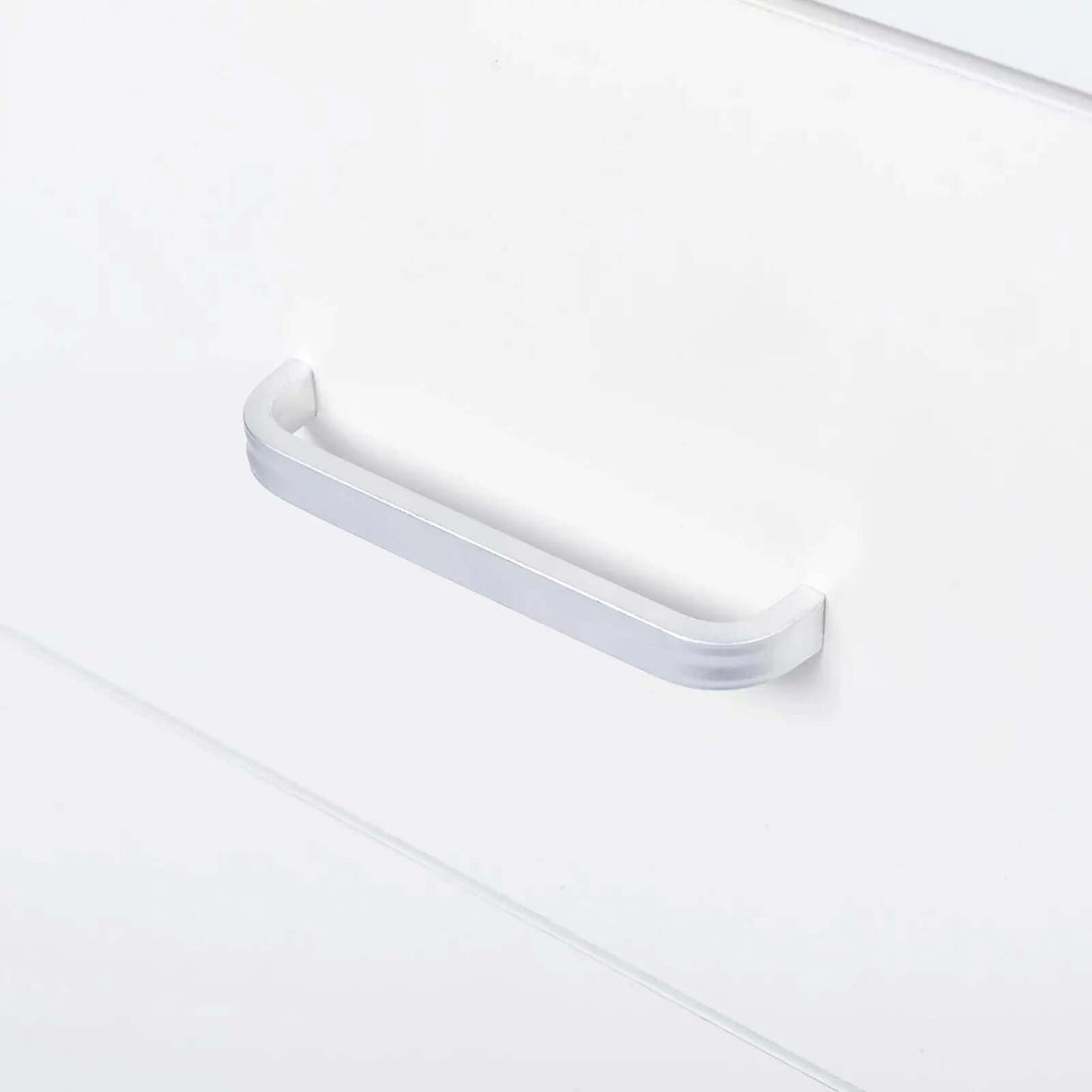 Elegant 3-Drawer White Dresser with Metal Handles for Bedroom Nightstand-Allen Cozy Haven Store