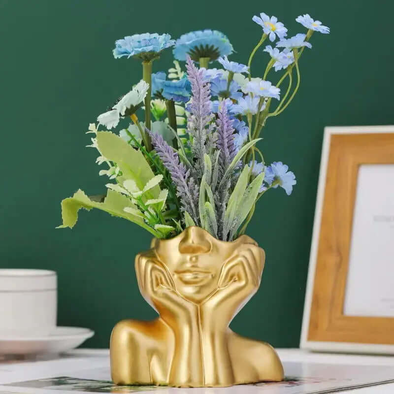 Elegant Ceramic Face Design Vase for Home and Room Decor - Summer 2024 Collection-Allen Cozy Haven Store