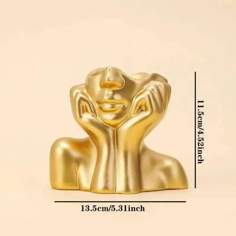 Elegant Ceramic Face Design Vase for Home and Room Decor - Summer 2024 Collection-Allen Cozy Haven Store