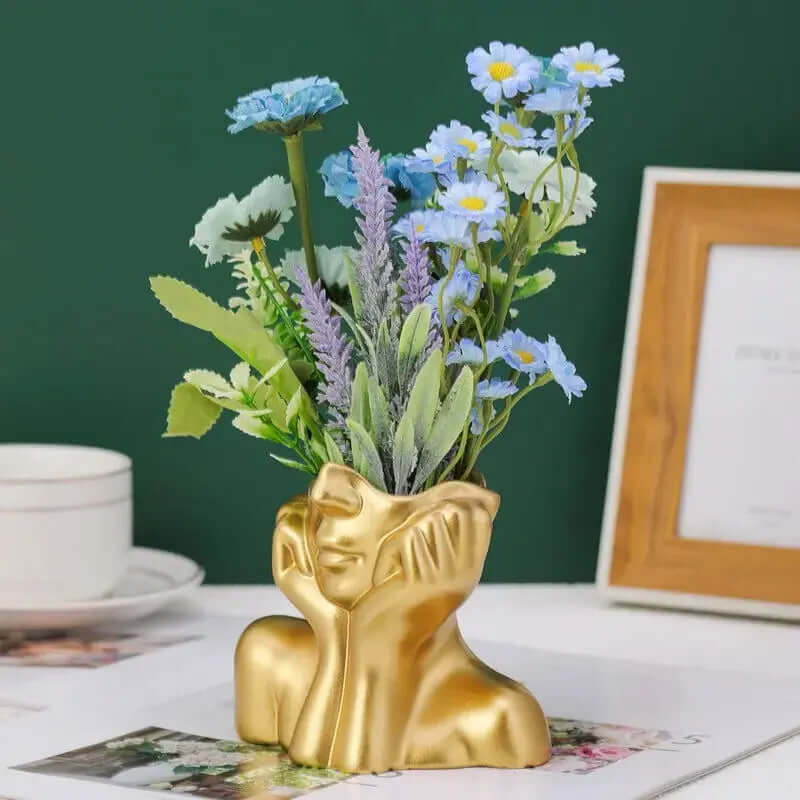 Elegant Ceramic Face Design Vase for Home and Room Decor - Summer 2024 Collection-Allen Cozy Haven Store