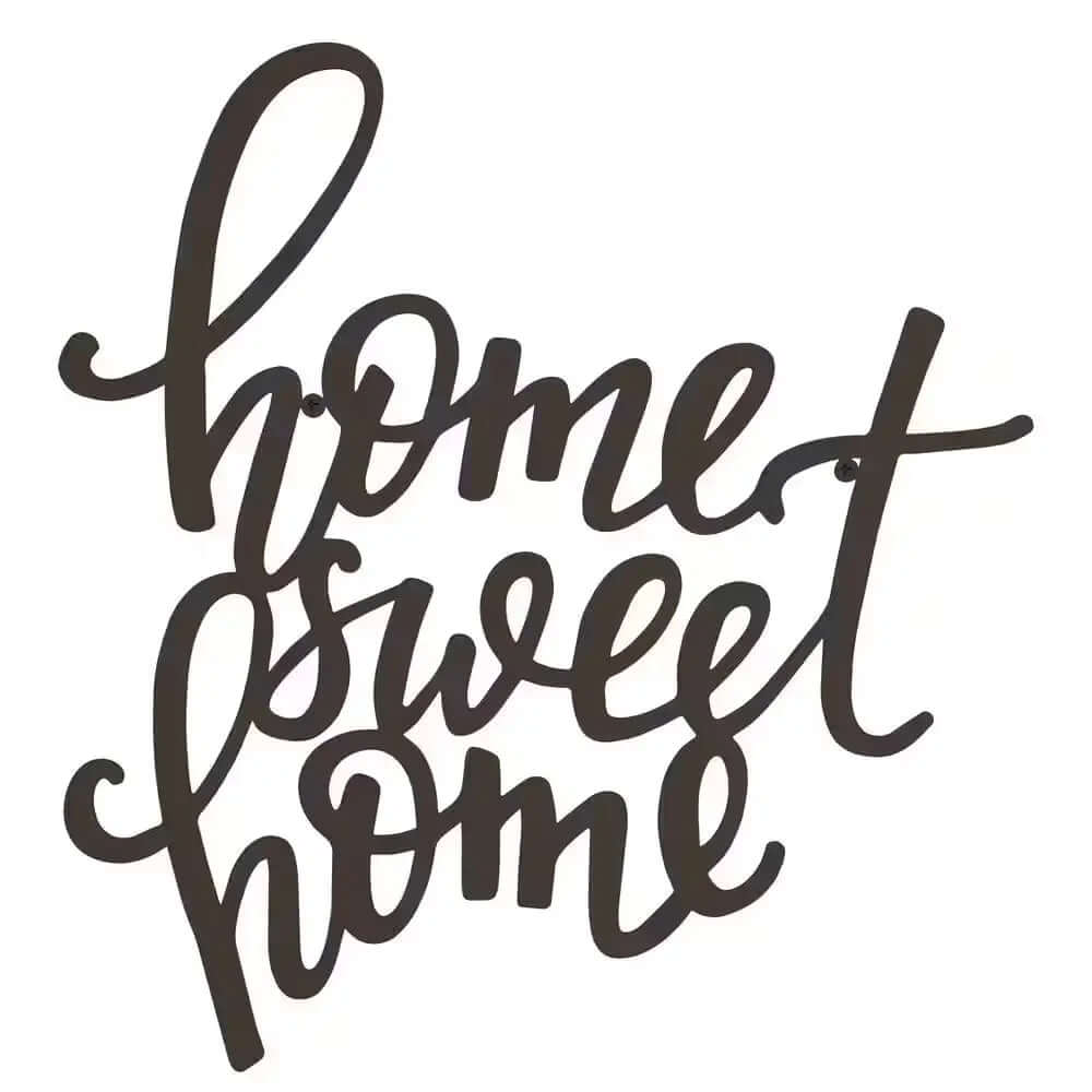 "Elegant Metal Cutout Sign: 'Home Sweet Home'"-Allen Cozy Haven Store