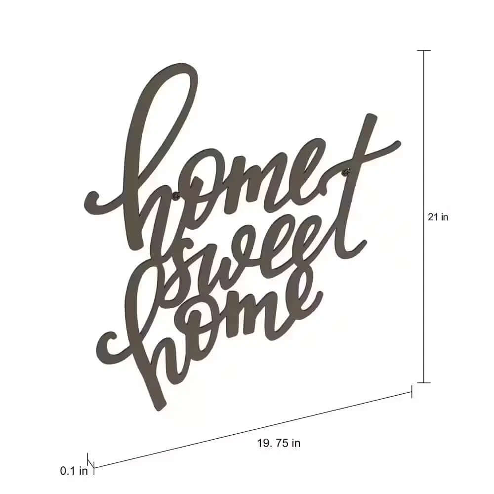 "Elegant Metal Cutout Sign: 'Home Sweet Home'"-Allen Cozy Haven Store