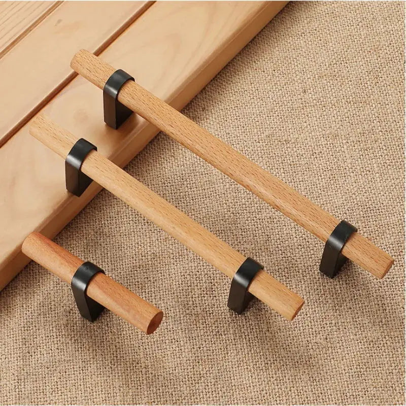 Elegant Natural Wood Cabinet Handles and Drawer Knobs - Premium Accessories for Kitchen and Home Furnishings-Allen Cozy Haven Store