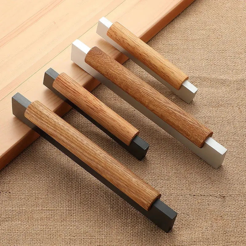 Elegant Natural Wood Cabinet Handles and Drawer Knobs - Premium Accessories for Kitchen and Home Furnishings-Allen Cozy Haven Store