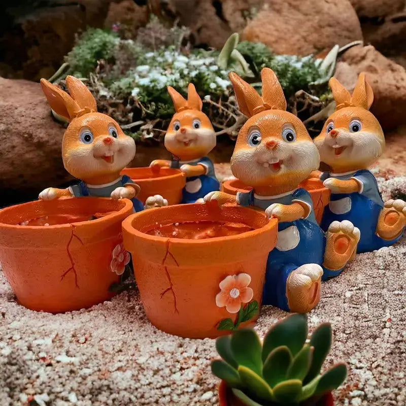 Elegant Rabbit Planter for Home Decor-Allen Cozy Haven Store