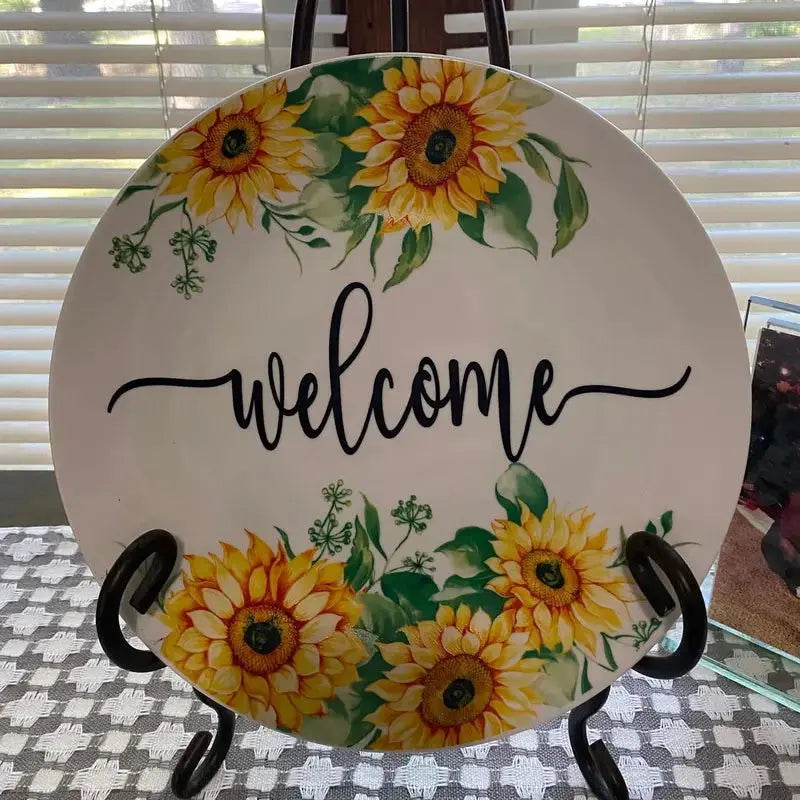 Elegant Sunflower Welcome Home Sign-Allen Cozy Haven Store
