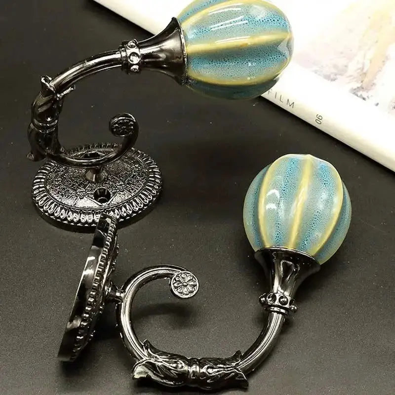 European Classic Curtain Hooks - Elegant Retro Tieback Wall Hooks for Creative Curtain Styling-Allen Cozy Haven Store