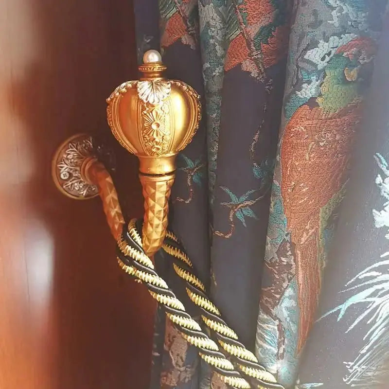 European Classic Curtain Hooks - Elegant Retro Tieback Wall Hooks for Creative Curtain Styling-Allen Cozy Haven Store