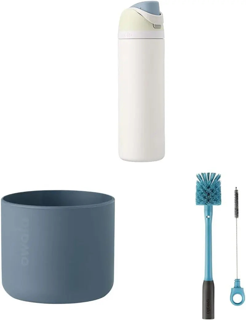 Freesip 24-Ounce Insulated Water Bottle with Straw - BPA-Free, Ideal for Sports and Travel, Dark Color-Allen Cozy Haven Store