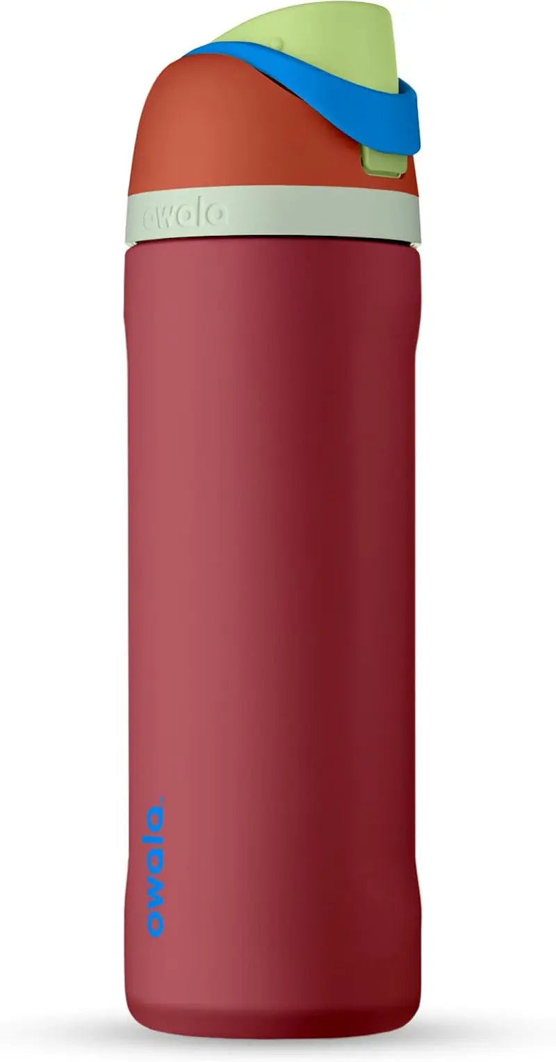 Freesip 24-Ounce Insulated Water Bottle with Straw - BPA-Free, Ideal for Sports and Travel, Dark Color-Allen Cozy Haven Store