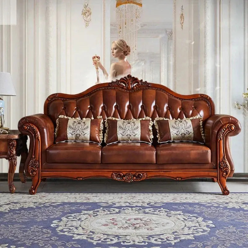 Genuine Leather Sofa Chair Luxury Modern Individual Loveseat Sofa Lounge Designer Woonkamer Banken Living Room Furniture Allen Cozy Haven Store