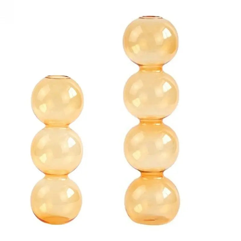 Hand blown Stained Flower Bubble Glass Vase Allen Cozy Haven Store