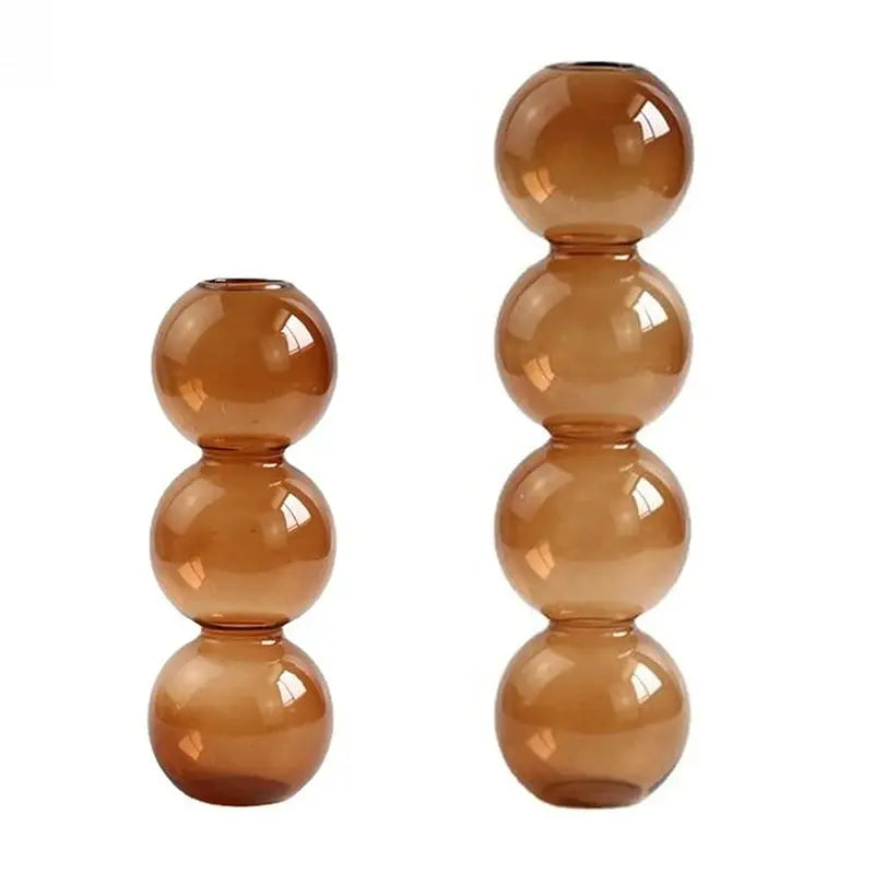 Hand blown Stained Flower Bubble Glass Vase Allen Cozy Haven Store