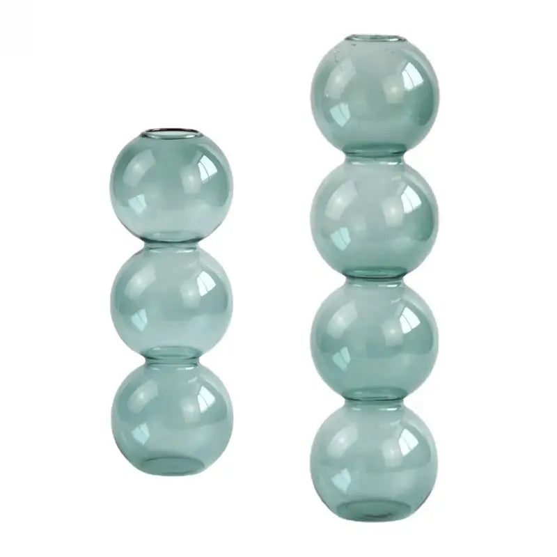 Hand blown Stained Flower Bubble Glass Vase Allen Cozy Haven Store