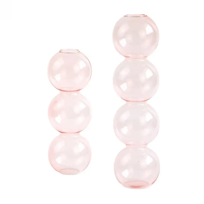 Hand blown Stained Flower Bubble Glass Vase Allen Cozy Haven Store