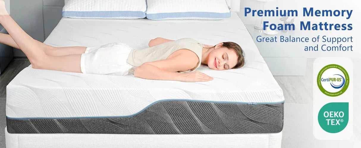 Hcore Queen Mattress, 8/10 inch Medium Firm - Extra Firm Dual-Sided Flip-Flop Mattress for Back Pain Relief Allen Cozy Haven Store