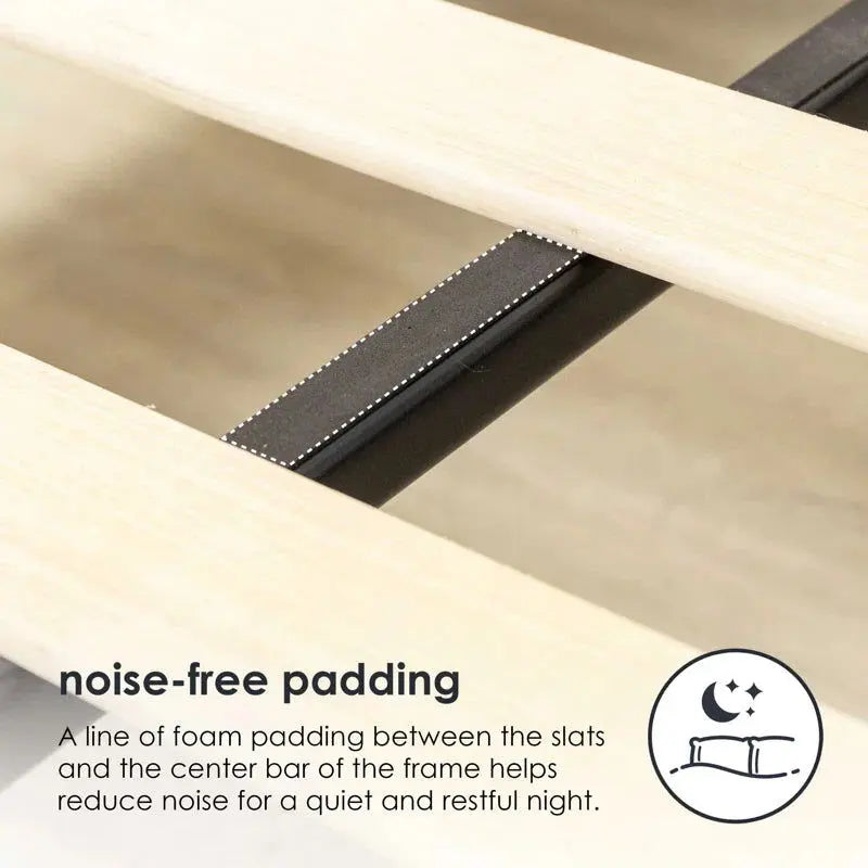 Kirwin Upholstered Metal Platform Bed Frame - Elegant and Durable Design-Allen Cozy Haven Store