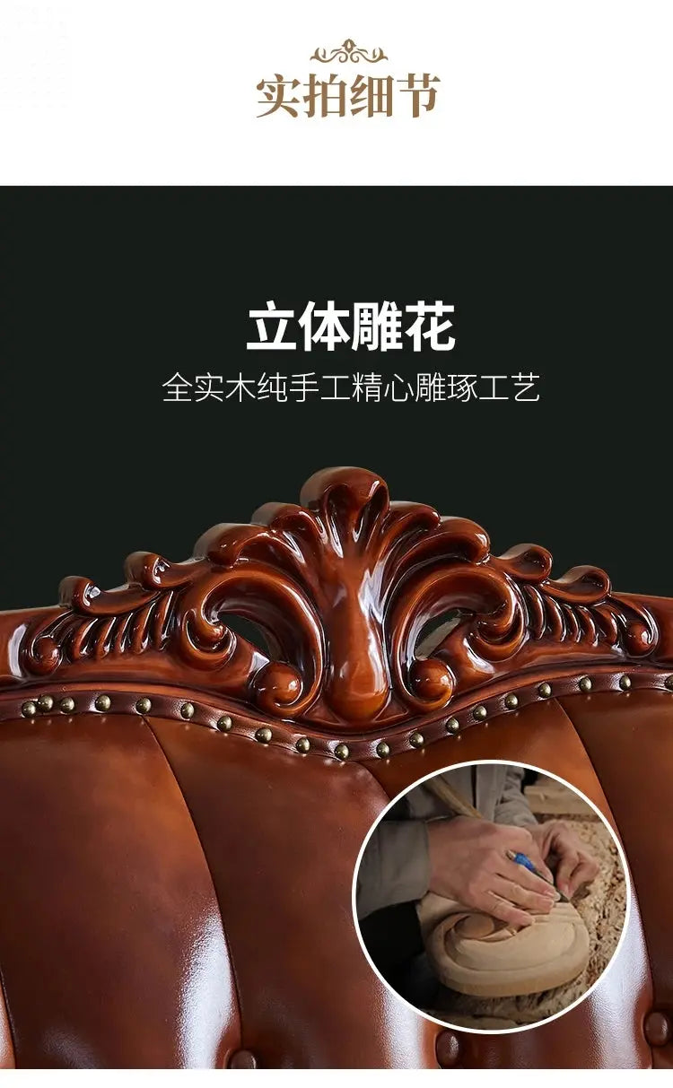 Leather Brown Living Room Sofa Set Luxury European Design Modern Style Sofa Full Set Nordic 3 Seater Canape Salon Home Furniture Allen Cozy Haven Store