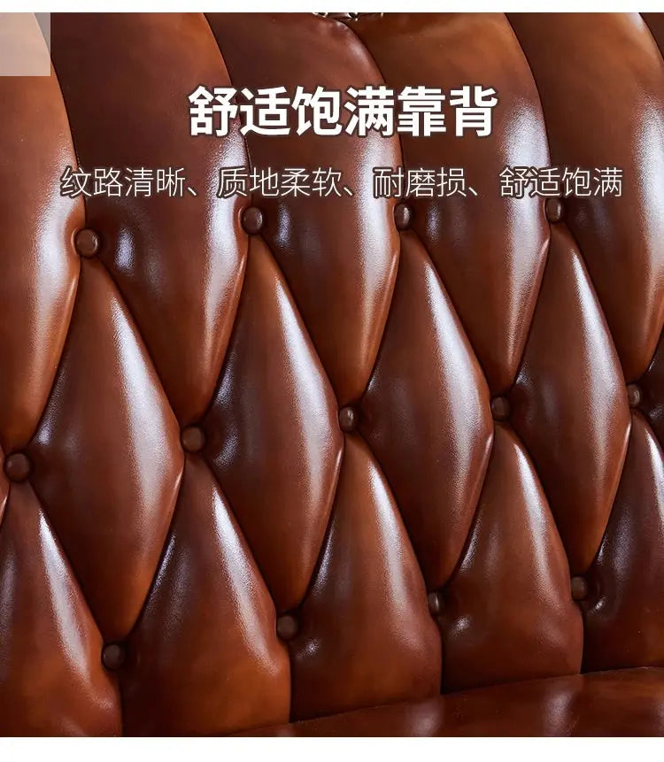 Leather Brown Living Room Sofa Set Luxury European Design Modern Style Sofa Full Set Nordic 3 Seater Canape Salon Home Furniture Allen Cozy Haven Store