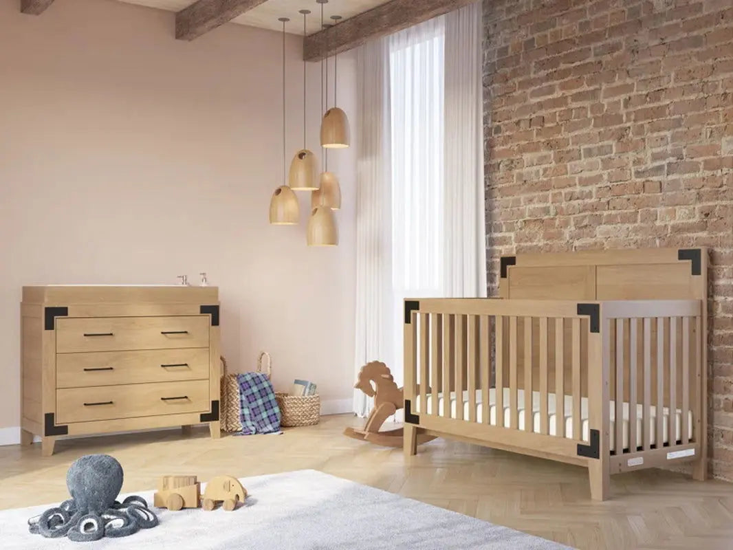 Lucas 3-Piece Convertible Standard Crib and Changer Nursery Furniture Set-Allen Cozy Haven Store