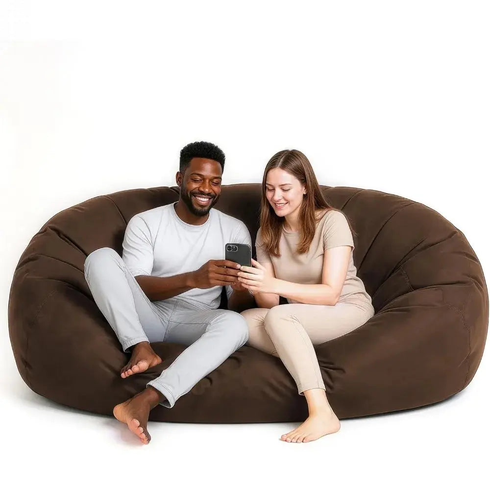 Luxurious Giant 6ft Bean Bag Chair with Microsuede Cover - Ultra Soft, Foam Filling, Washable XL Bean Bag Sofa for Kids, Teenag Allen Cozy Haven Store
