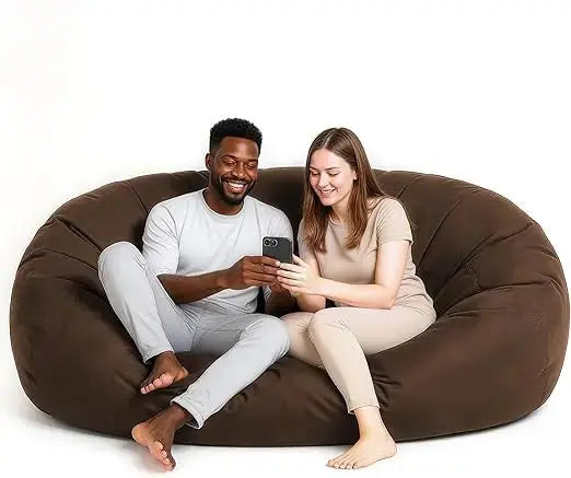 Luxurious Giant 6ft Bean Bag Chair with Microsuede Cover - Ultra Soft, Foam Filling, Washable XL Bean Bag Sofa for Kids, Teenag Allen Cozy Haven Store