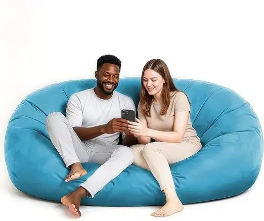 Luxurious Giant 6ft Bean Bag Chair with Microsuede Cover - Ultra Soft, Foam Filling, Washable XL Bean Bag Sofa for Kids, Teenag Allen Cozy Haven Store