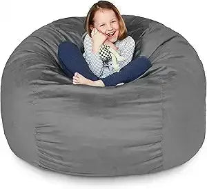 Luxurious Giant 6ft Bean Bag Chair with Microsuede Cover - Ultra Soft, Foam Filling, Washable XL Bean Bag Sofa for Kids, Teenag Allen Cozy Haven Store