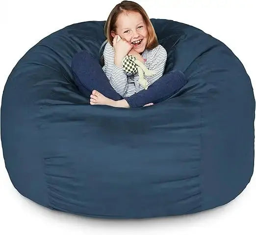Luxurious Giant 6ft Bean Bag Chair with Microsuede Cover - Ultra Soft, Foam Filling, Washable XL Bean Bag Sofa for Kids, Teenag Allen Cozy Haven Store