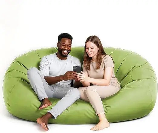 Luxurious Giant 6ft Bean Bag Chair with Microsuede Cover - Ultra Soft, Foam Filling, Washable XL Bean Bag Sofa for Kids, Teenag Allen Cozy Haven Store