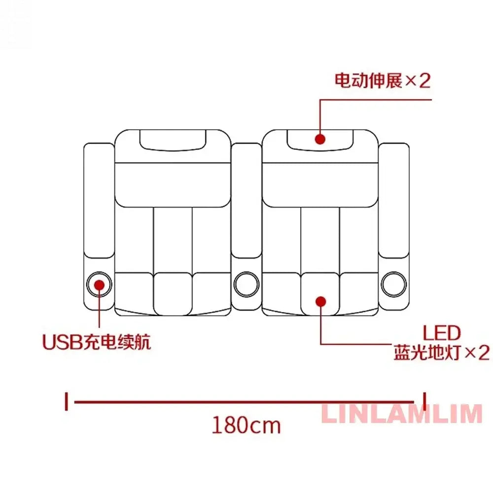 MINGDIBAO Luxury Electric Recliner Cinema Chair with Cup Holder, Genuine Leather Upholstery, LED Lighting – Home Theater Seating Allen Cozy Haven Store
