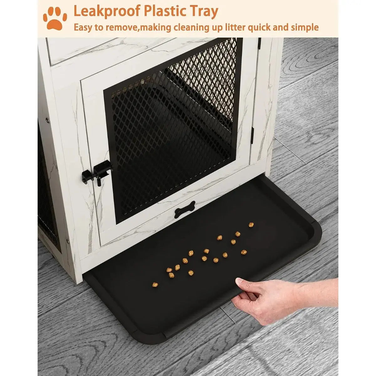 Multi-Functional Dog Crate Furniture with Wireless Charging, Dual USB, Drawer & Cushion Allen Cozy Haven Store