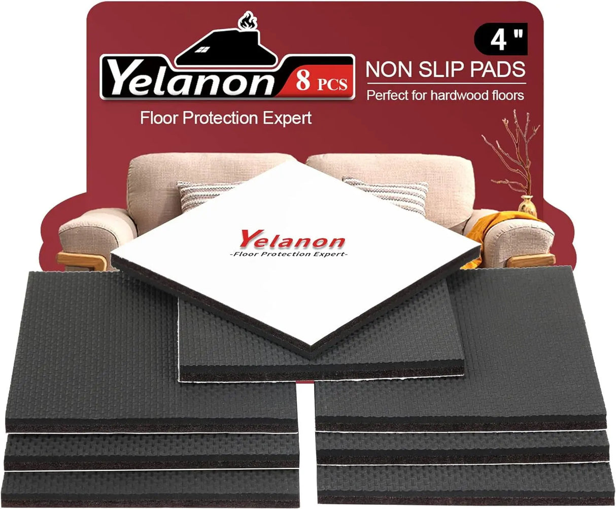 Non-Slip Furniture Pads - 16 Pack, 3-Inch Self-Adhesive Rubber Grippers for Furniture Legs, Anti-Skid Protectors for Hardwood Floors-Allen Cozy Haven Store