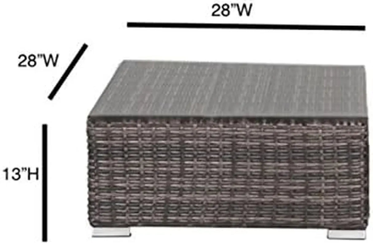 Outdoor Wicker Sectional Sofa Set for Patio and Garden (Brown)-Allen Cozy Haven Store