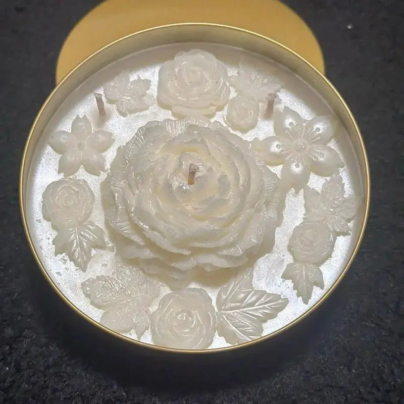 Peony Fragrance Candle - Elegant Decorative Accent Allen Cozy Haven Store