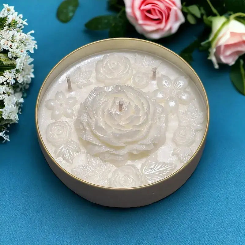 Peony Fragrance Candle - Elegant Decorative Accent Allen Cozy Haven Store