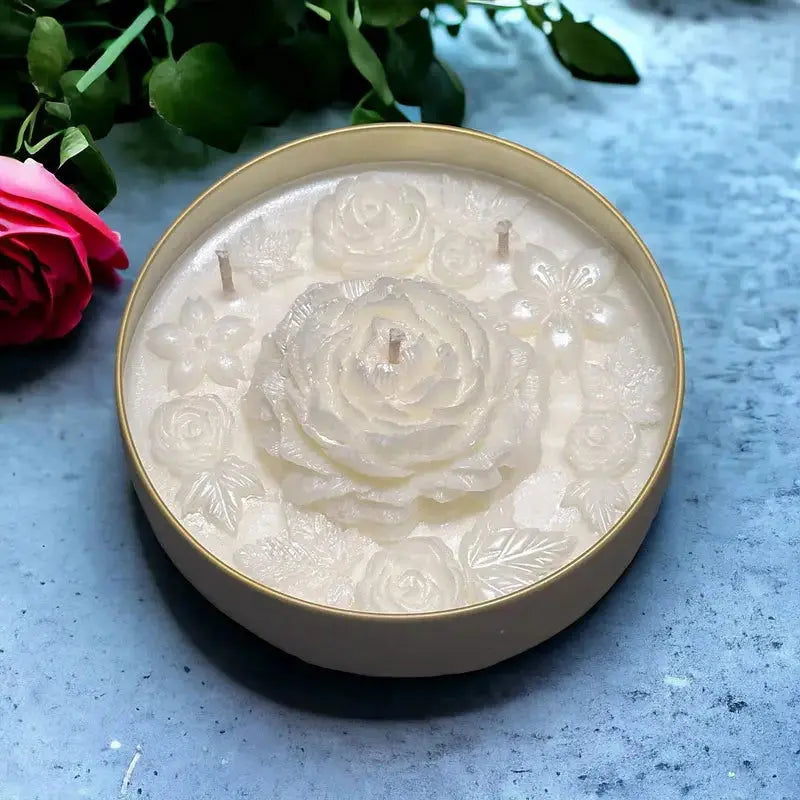Peony Fragrance Candle - Elegant Decorative Accent Allen Cozy Haven Store