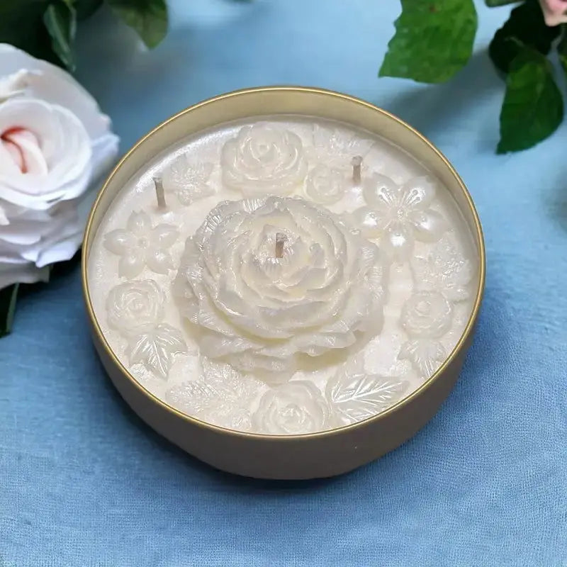 Peony Fragrance Candle - Elegant Decorative Accent Allen Cozy Haven Store