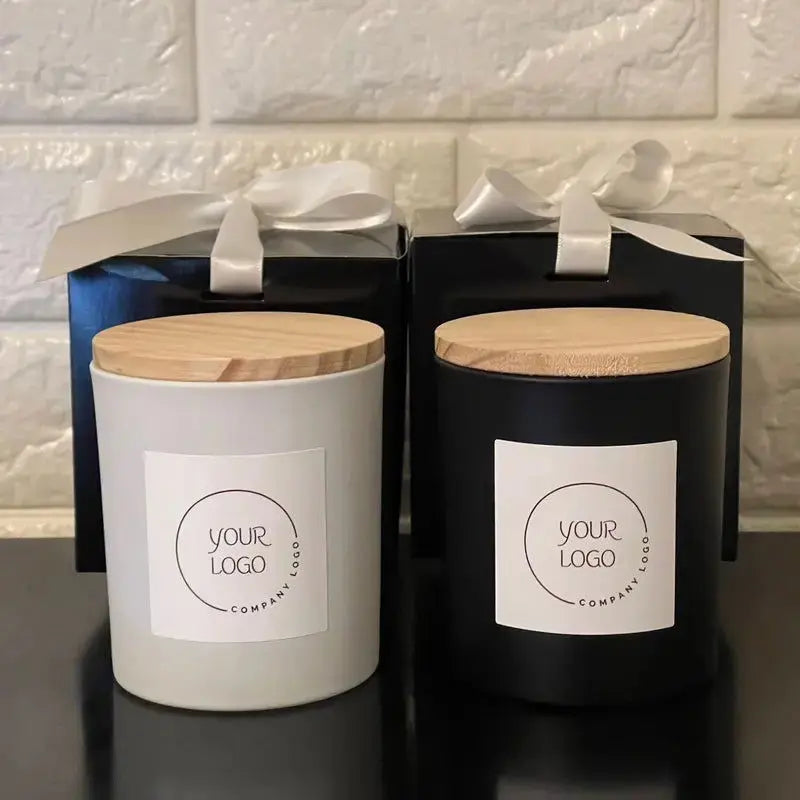 Personalized Corporate Logo Branded Candles Allen Cozy Haven Store