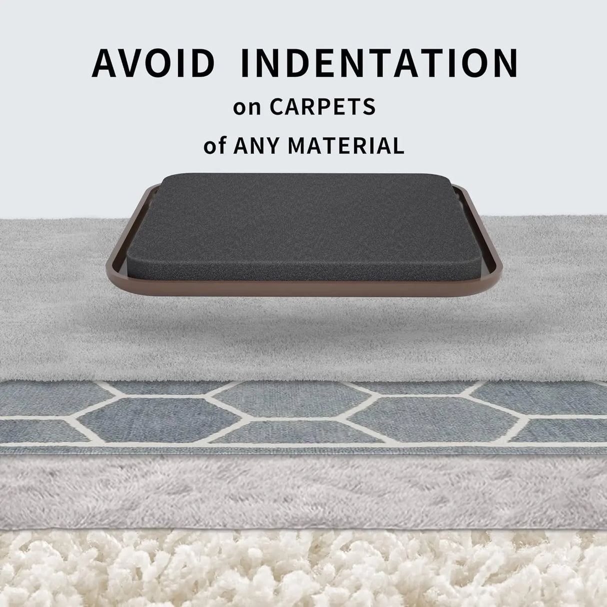 Premium 16-Piece Heavy-Duty Furniture Sliders - 3.5” Square Brown Pads for Carpet Protection and Easy Moving-Allen Cozy Haven Store