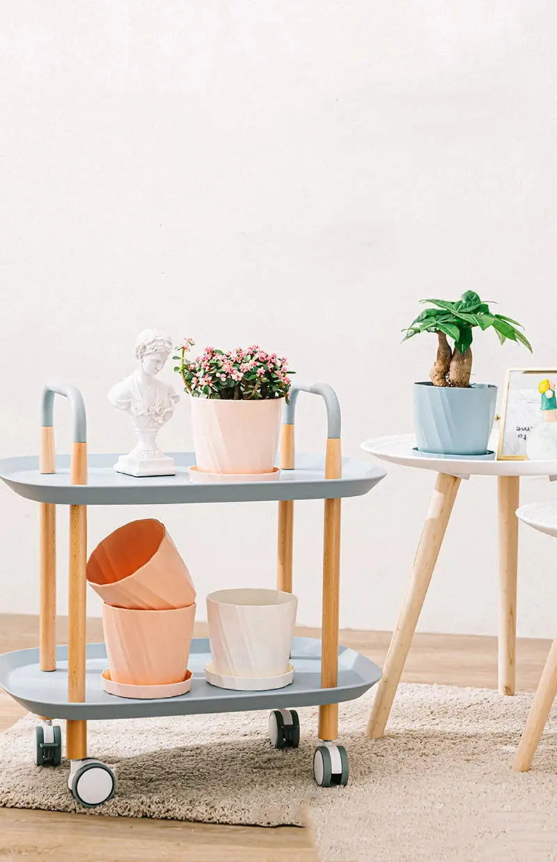 Premium Large Resin Flower Pot with Tray for Garden Plants-Allen Cozy Haven Store