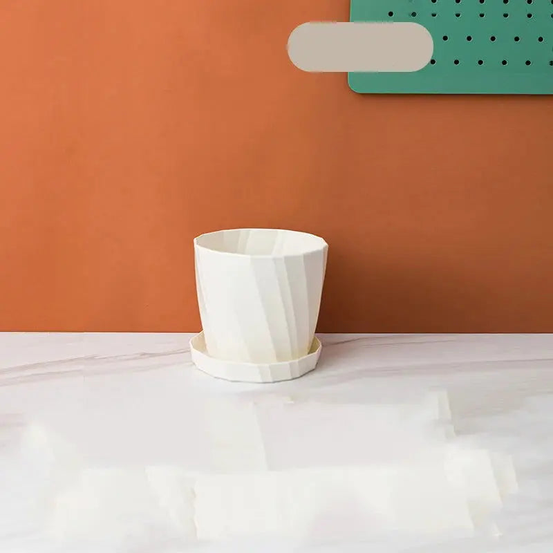 Premium Large Resin Flower Pot with Tray for Garden Plants-Allen Cozy Haven Store