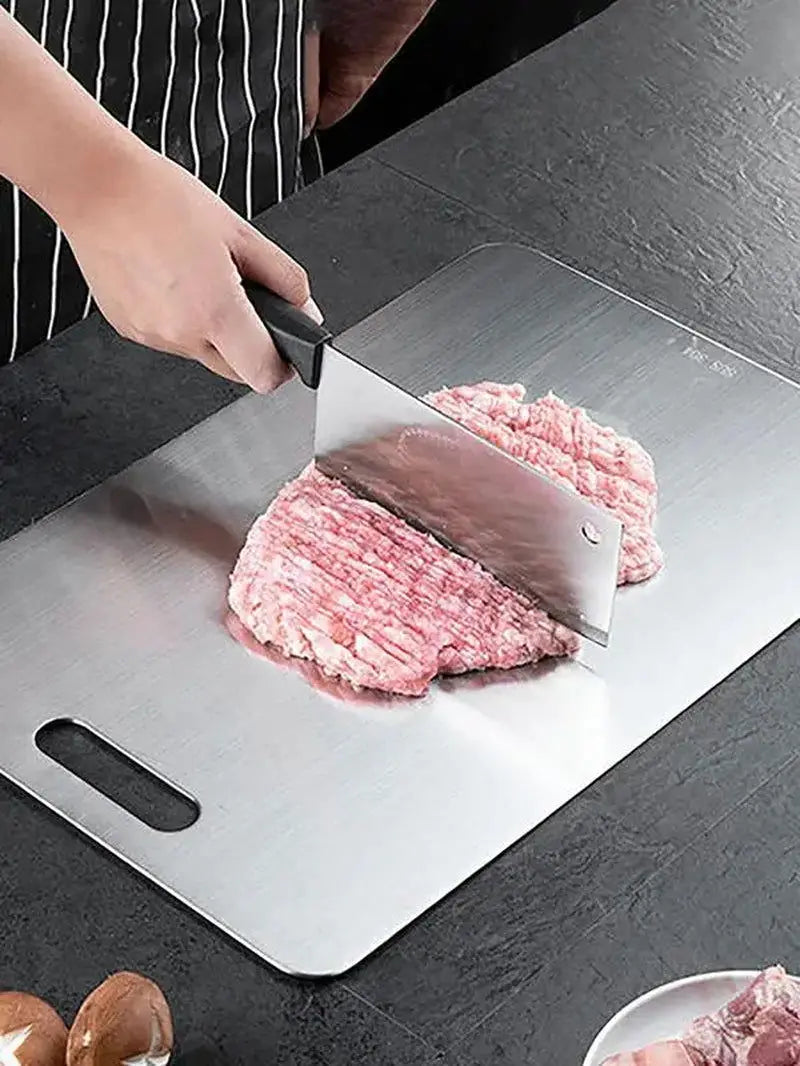 Premium Large Stainless Steel Cutting Board with Lip - Ideal for Baking, Dough Preparation, and Pizza Rolling-Allen Cozy Haven Store