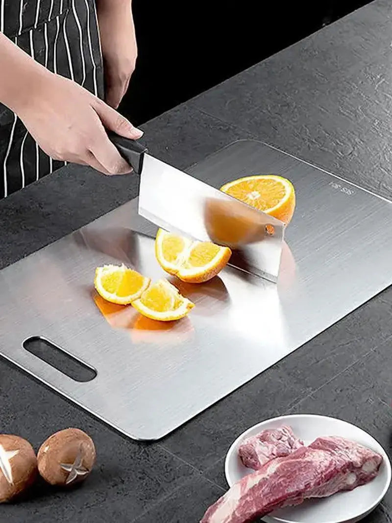 Premium Large Stainless Steel Cutting Board with Lip - Ideal for Baking, Dough Preparation, and Pizza Rolling-Allen Cozy Haven Store