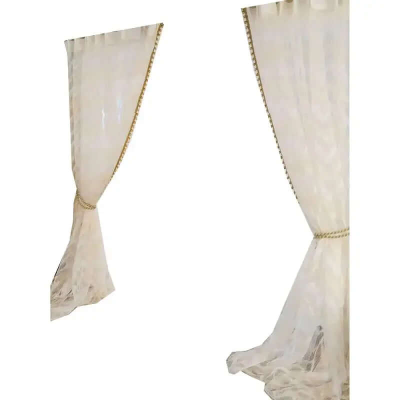 "Premium Light Luxury Golden Lace Blackout Curtains for Living Room and Bedroom - Custom Window Treatments"-Allen Cozy Haven Store